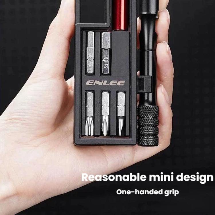 ENLEE EN56 12pcs Bike Ratchet Wrench Set Multifunctional Portable Bicycle Repair Tool Kit, EN56 12pcs