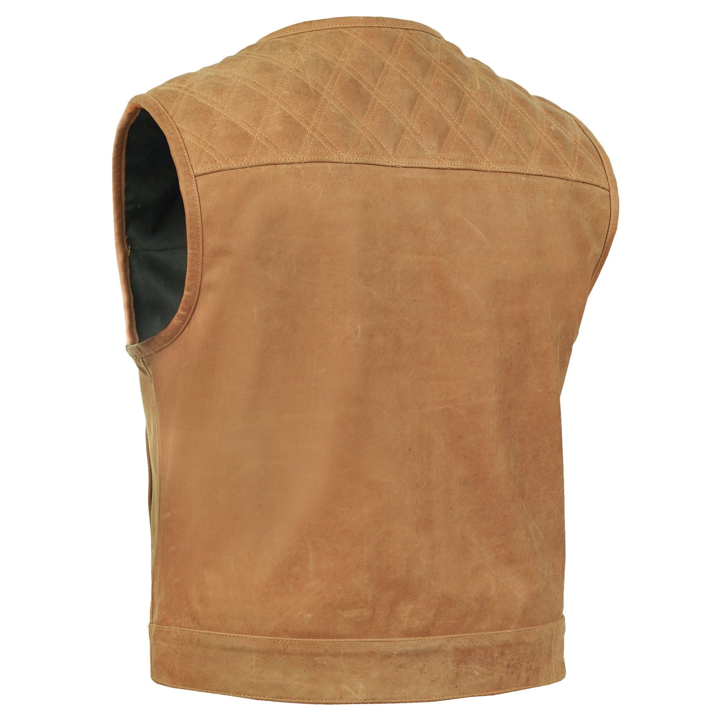 Rustic Rebel™ Lowcut Men’s Brown Leather Vest