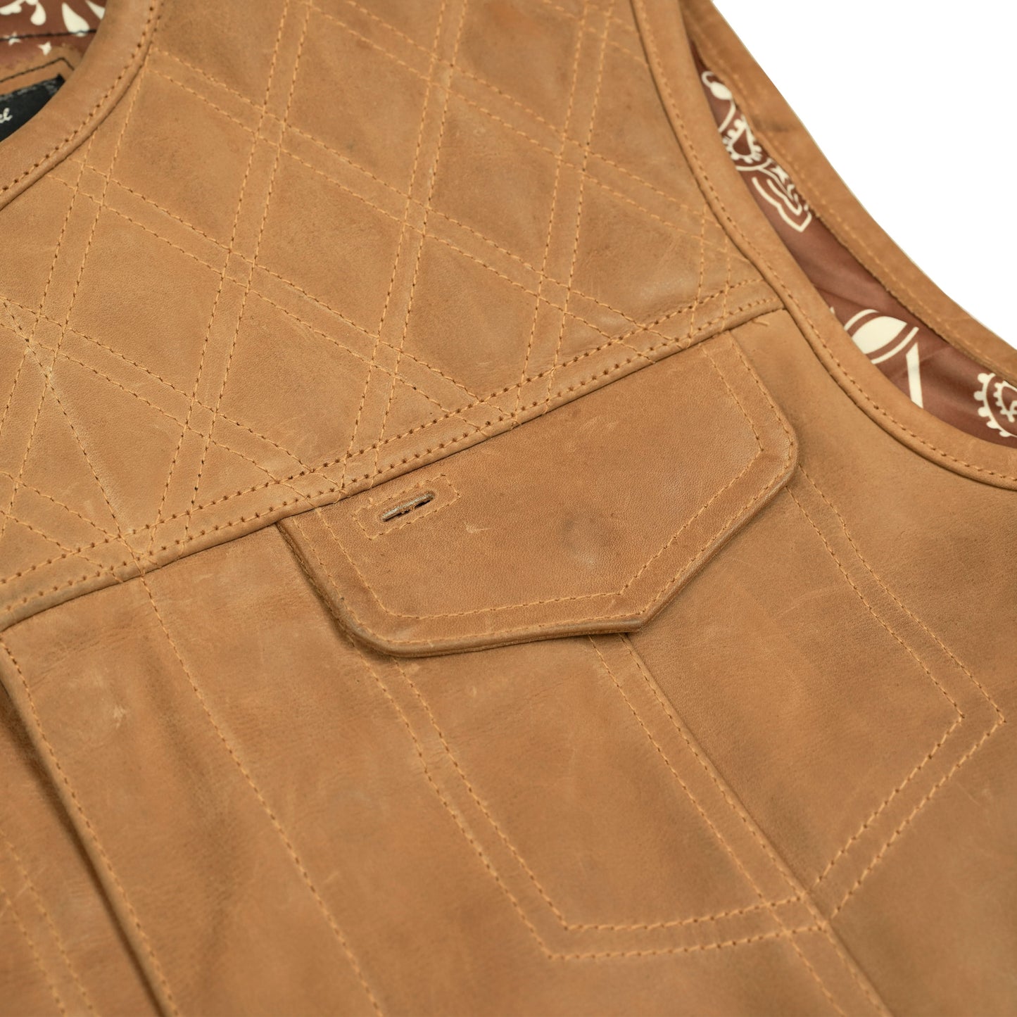 Rustic Rebel™ Lowcut Men’s Brown Leather Vest
