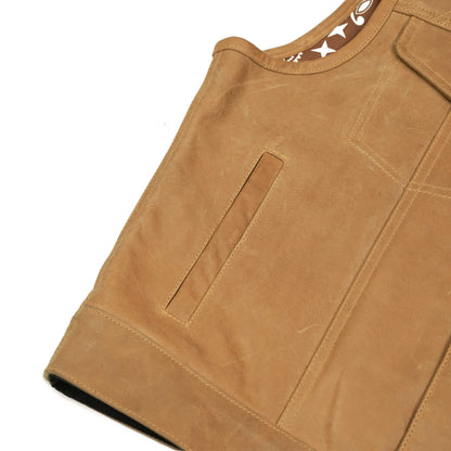 Rustic Rebel™ Lowcut Men’s Brown Leather Vest