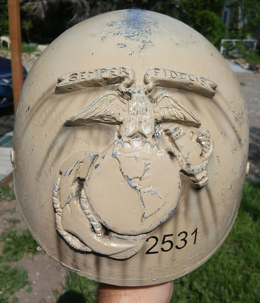 helmet USMC and Soldiers cross