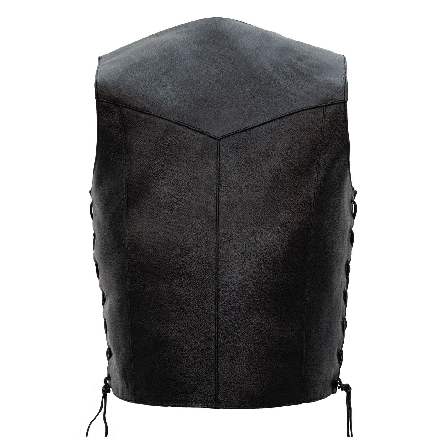 Hot Leathers VSM1022 Men's Motorcycle Black 'Conceal and Carry' Leather Biker Vest