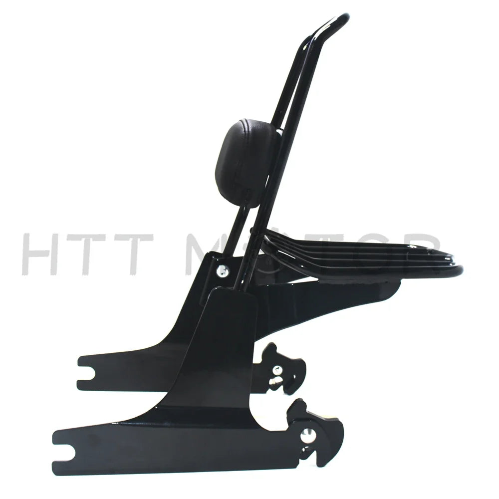 Aftermarket Motorcycle Parts Black Sissy Bar Backrest Luggage Rack Detachable For Harley Davidson Dyna Models 2007-2016 2015