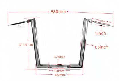 2025 2024 Harley Road Glide 1.5 Inch Ape Hanger Handlebar For CVO Road Glide ST Special 121 FLTR FLTRX FLTRXSE Motorcycle Bar