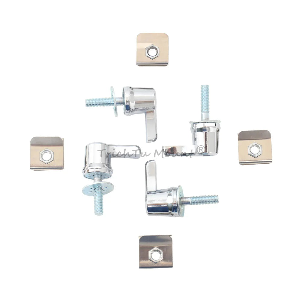 4 Pcs Motorcycle Saddlebag Lever Lock Bolts Nuts Mounting Kit For Harley Touring Road king Street Electra Glide 1992-later