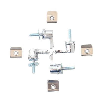 4 Pcs Motorcycle Saddlebag Lever Lock Bolts Nuts Mounting Kit For Harley Touring Road king Street Electra Glide 1992-later