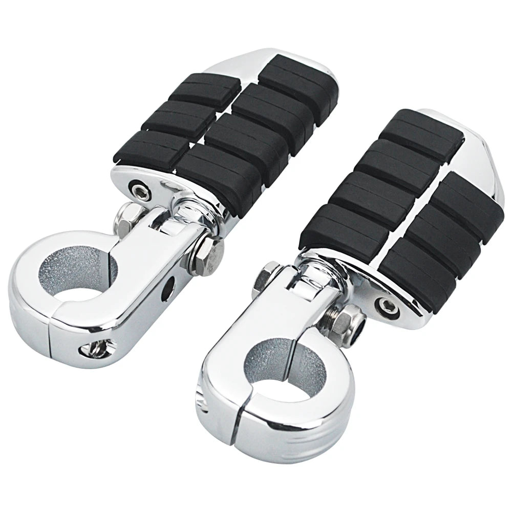 1 1/4" Motorcycles Highway Crash Bar Foot pegs Rest Clamps Engine Guard Mounts For Harley Honda Yamaha Kawasaki Davidson Softail