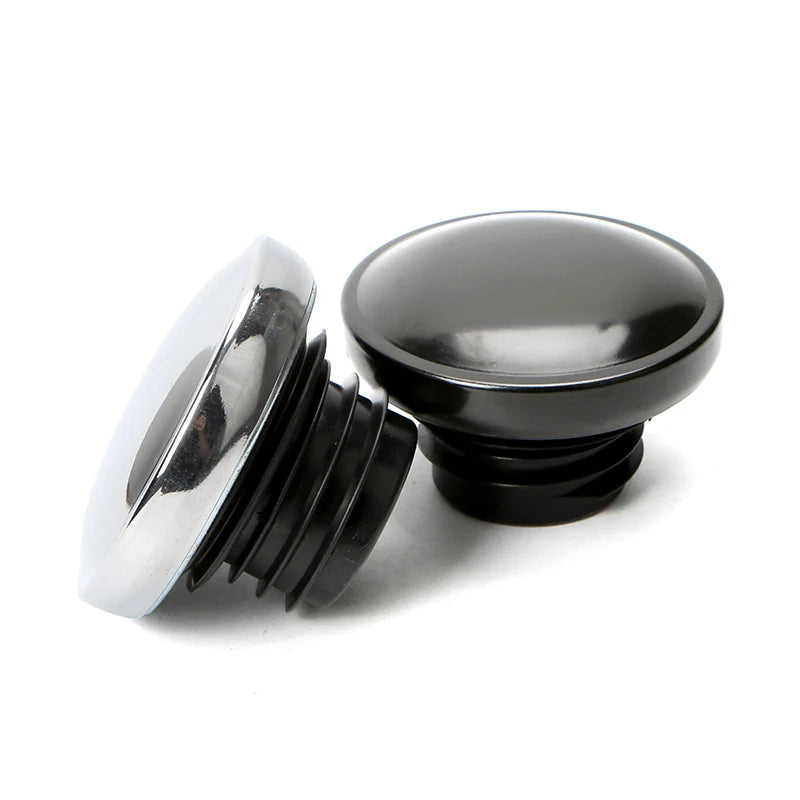 Motorcycle Vented Fuel Tank Cap Oil Fuel Gas Tank Cover For Harley Sportster 883 XL Dyna Softail Right-hand Thread Smooth Black