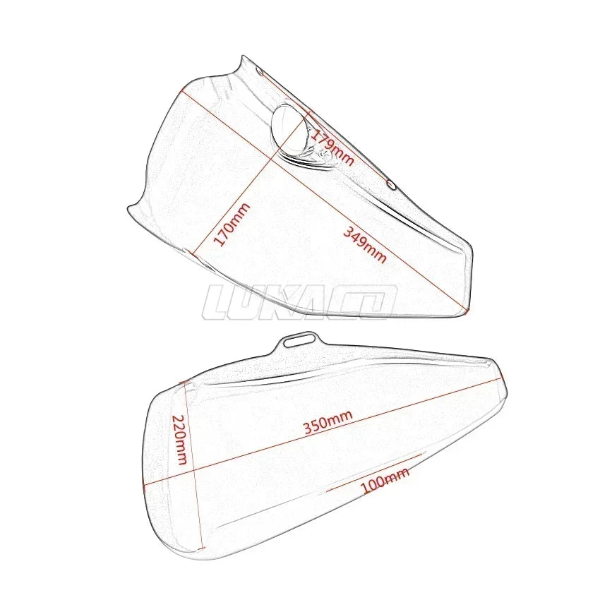 Motorcycle Left Right Battery Fairing Cover Side Guard Protection Motocross For Harley Sportster XL883 XL1200 X48 2014-2021 2022