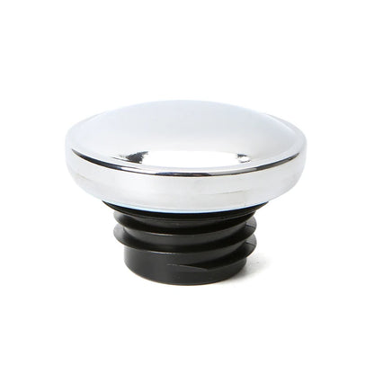 Motorcycle Vented Fuel Tank Cap Oil Fuel Gas Tank Cover For Harley Sportster 883 XL Dyna Softail Right-hand Thread Smooth Black