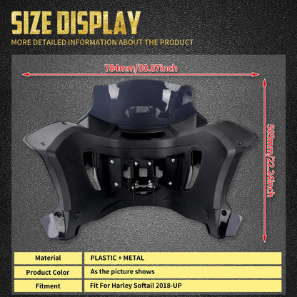 Motorcycle Headlight Fairing Bracket Mount Front Headlamp Windshield Windscreen For Harley Softail Low Rider 2022-25 Street Bob
