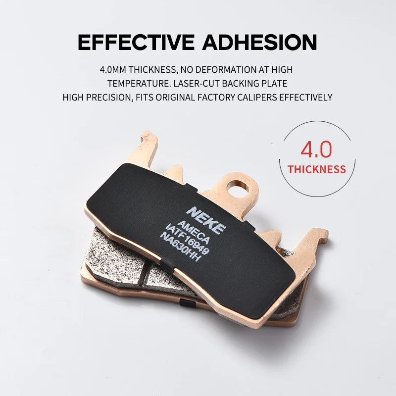 NEKE Sintered Metal Brake Pads for KAWASAKI Z900, KTM Duke 890R, BMW R1250 , DUCATI Diavel 1200/Multistrada, Harley Davidson