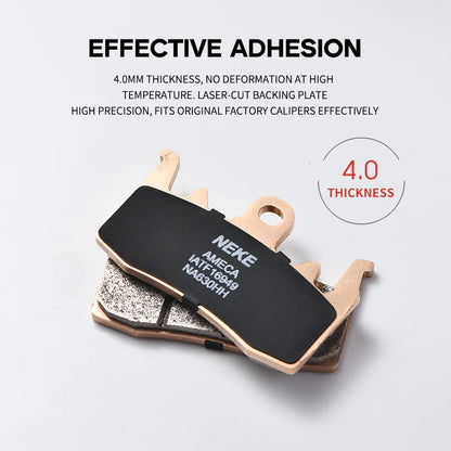 NEKE Sintered Metal Brake Pads for KAWASAKI Z900, KTM Duke 890R, BMW R1250 , DUCATI Diavel 1200/Multistrada, Harley Davidson