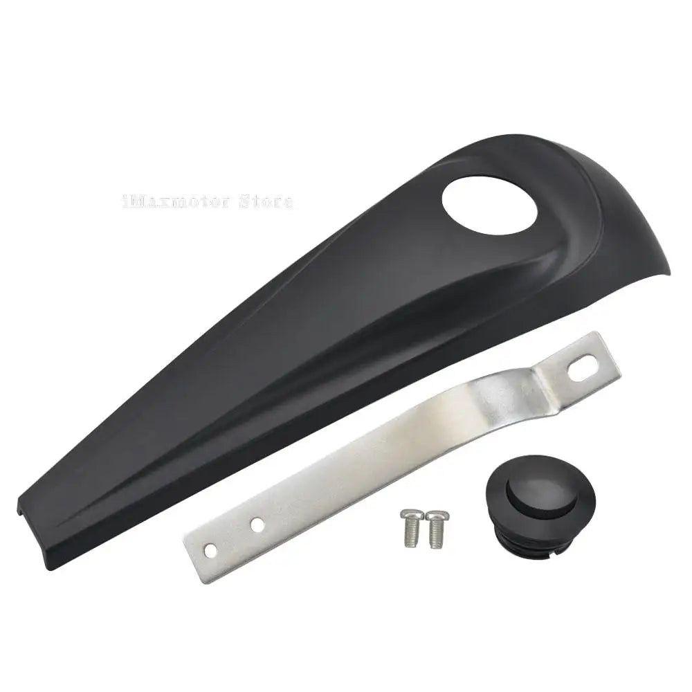 For Harley Touring Glides Road King 08 Up Motorcycle Black Smooth Dash Fuel Tank Console Trim Panel Kit Oil Gas Tank Cover Cap