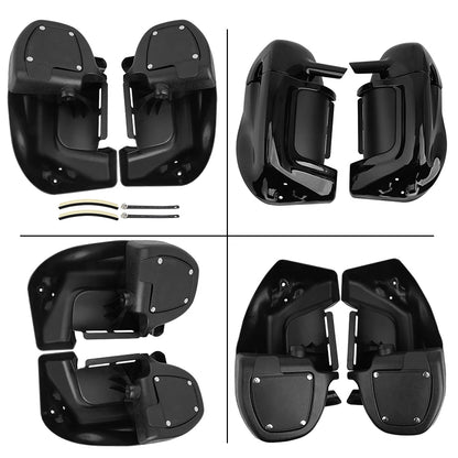 Motorcycle Gloss Black Lower Vented Leg Fairing Glove Box For Harley Touring Road King Street Glide Electra Glide 1983-2013