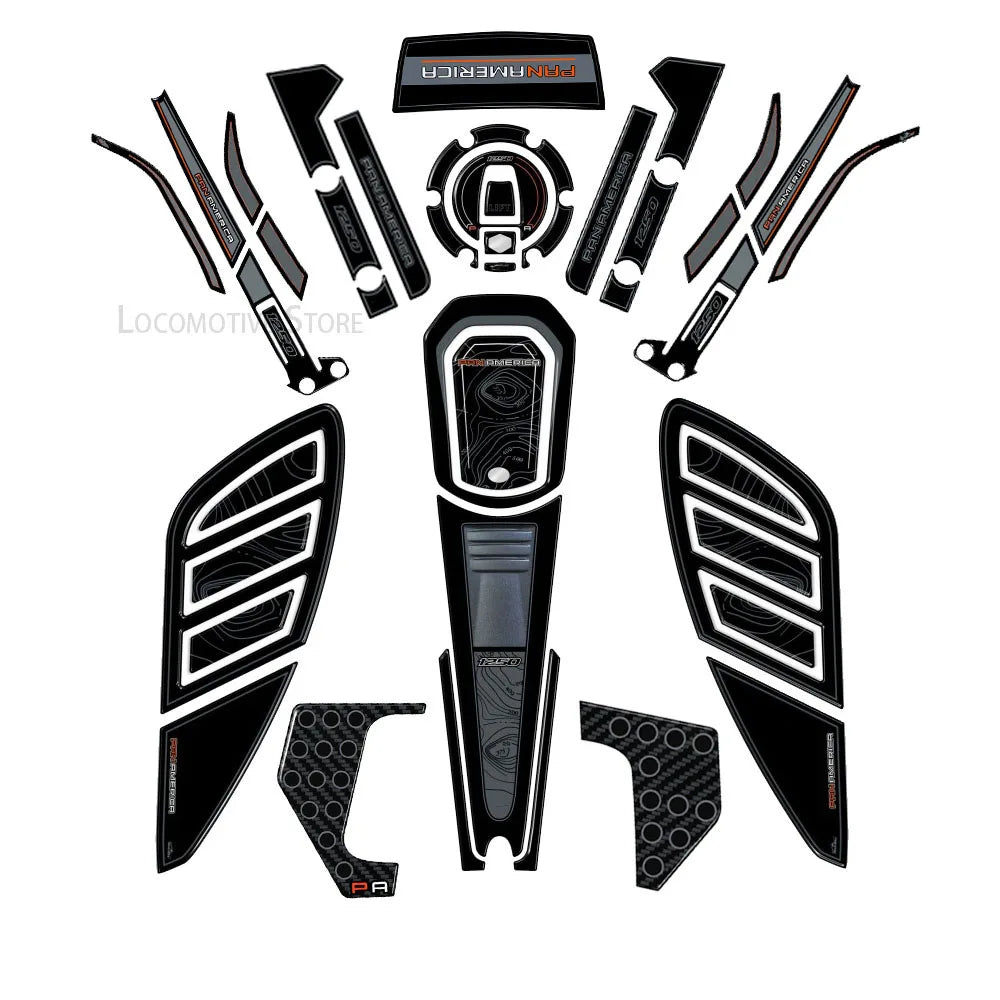 For Pan America 1250 Pan America 1250 Special Harley Davidson 3D Gel Epoxy Resin Sticker Tank Pad Protection Kit