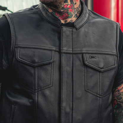 Hotshot Men's Motorcycle Leather Vest