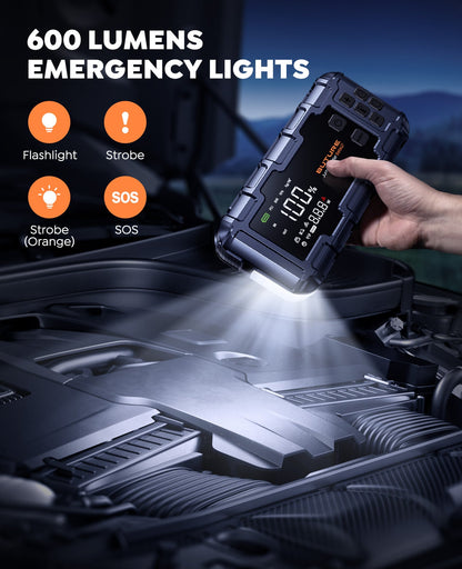 【Best Seller】Buture Beta07 Car Jump Starter 6000A With 160PSI Air Compressor