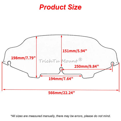 Windshield 6" Motorcycle Windscreen For Harley Touring Electra Glide Street Glide Ultra Limited Trike 1996-2013 Abs Light Smoke