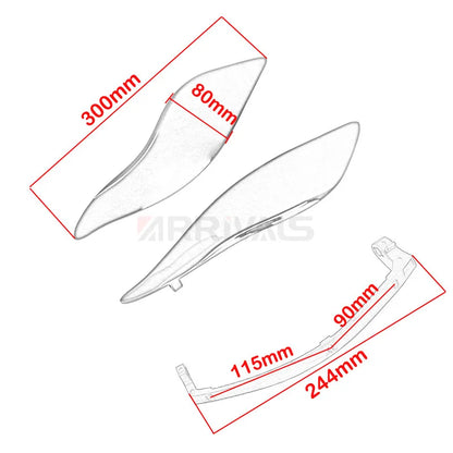Adjustable Motorcycle Side Windshield Fairing Air Deflector For Harley Touring Ultra Limited Electra Street Glide 2014-2023