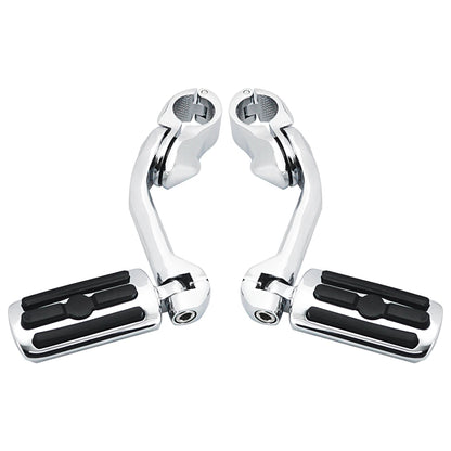 1-1/4" Motorcycles Engine Guard Foot Pegs Mount Kit Footrest For Harley Honda Davidson Road King Sportster Fat Boy Electra Glide