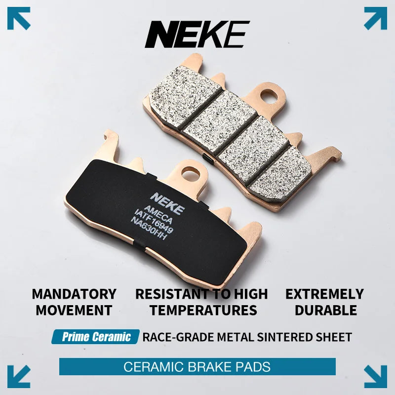 NEKE Sintered Metal Brake Pads for KAWASAKI Z900, KTM Duke 890R, BMW R1250 , DUCATI Diavel 1200/Multistrada, Harley Davidson