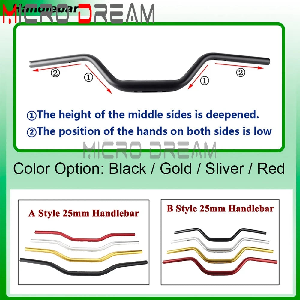 Pazoma 25mm 1" High Bend Handlebars Anodized 6061-T6 Billet Aluminum For Harley Most Dyna / Street Bob / Softail / Sportster