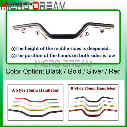 Pazoma 25mm 1" High Bend Handlebars Anodized 6061-T6 Billet Aluminum For Harley Most Dyna / Street Bob / Softail / Sportster