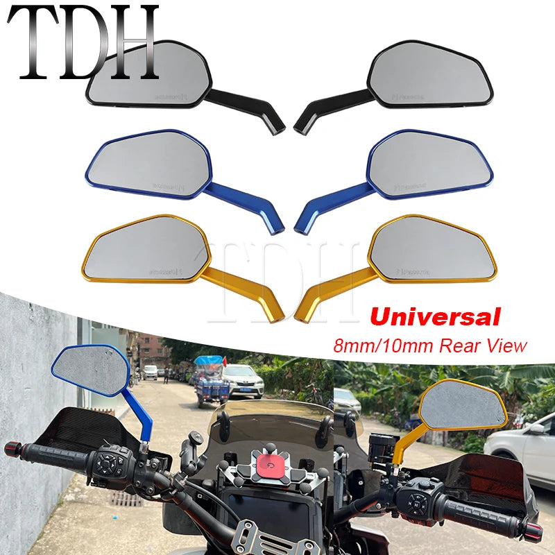 Rearview Mirrors 8mm 10mm Motorcycle Rear View Mirror For Harley Pan America 1250 Softail Fat Bob Sportster XL Nightster Touring