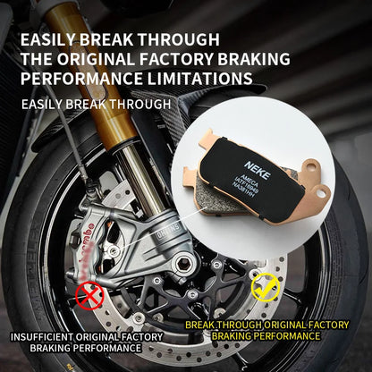 NEKE Sintered Ultra-Alloy Brake Pads for Harley Davidson Sportster XL883 & XL1200 Series – High Performance, Quiet & Long-Lastin