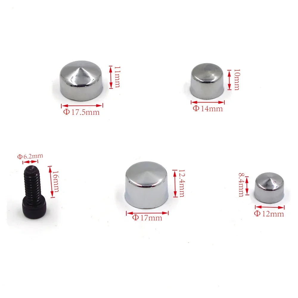Motorcycle Parts Chrome Bolts Toppers Caps for 2007-and UP Harley FLT/FLH