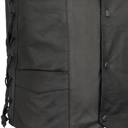 Carbine Men's Western Style Leather Motorcycle Vest