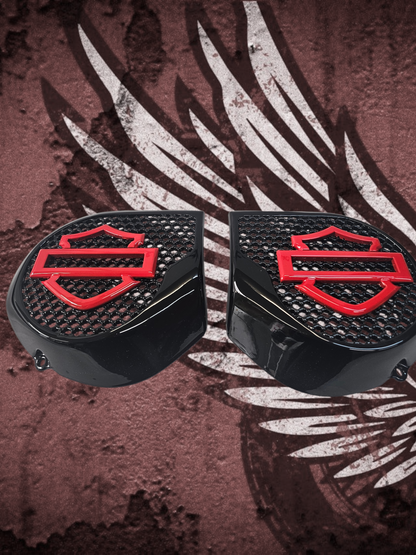 23.5+ Harley inner 3D shield speakers grill covers set