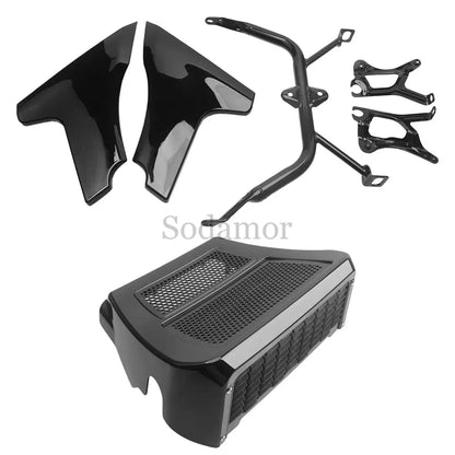 Motorcycle Abs Plastic Front Spoiler Side Fairing Panel Easy Install Set Fit For Harley Davidson Cvo/Se/St 2023-2024 Gloss Black