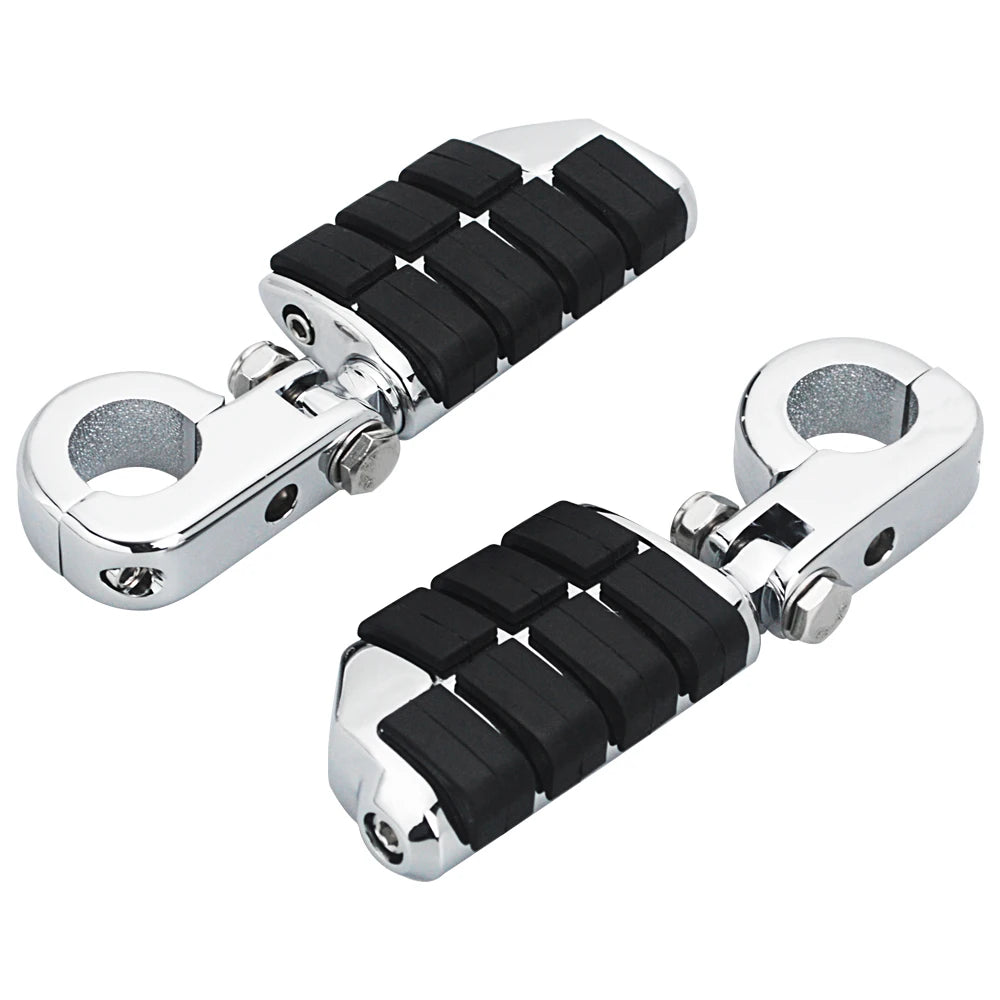 1 1/4" Motorcycles Highway Crash Bar Foot pegs Rest Clamps Engine Guard Mounts For Harley Honda Yamaha Kawasaki Davidson Softail