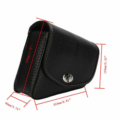 Motorcycle PU Leather Luggage Side Saddle Bag For Harley Sportster XL883 1200 Left Right Black Saddlebag Motorbike Accessories