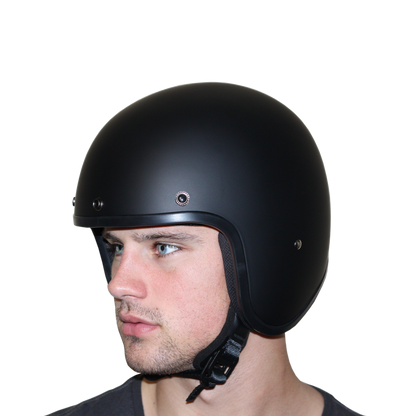 DOT Approved Daytona Cruiser Open Face Motorcycle Helmet - Men, Women & Youth - With Visor & Graphics - W/ Daytona Classic