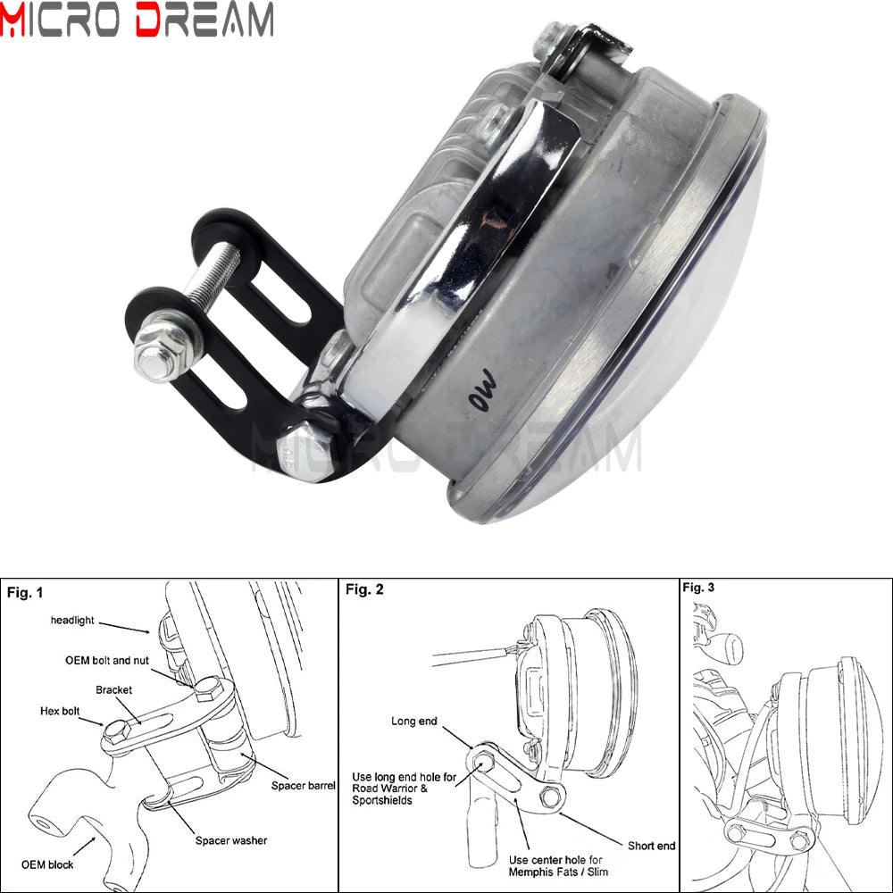 Motorcycle Headlight Extension Kit Extender Block For Harley Softail Low Rider S FXLRS 2020-22 Sportster Custom XL1200C 2011-19
