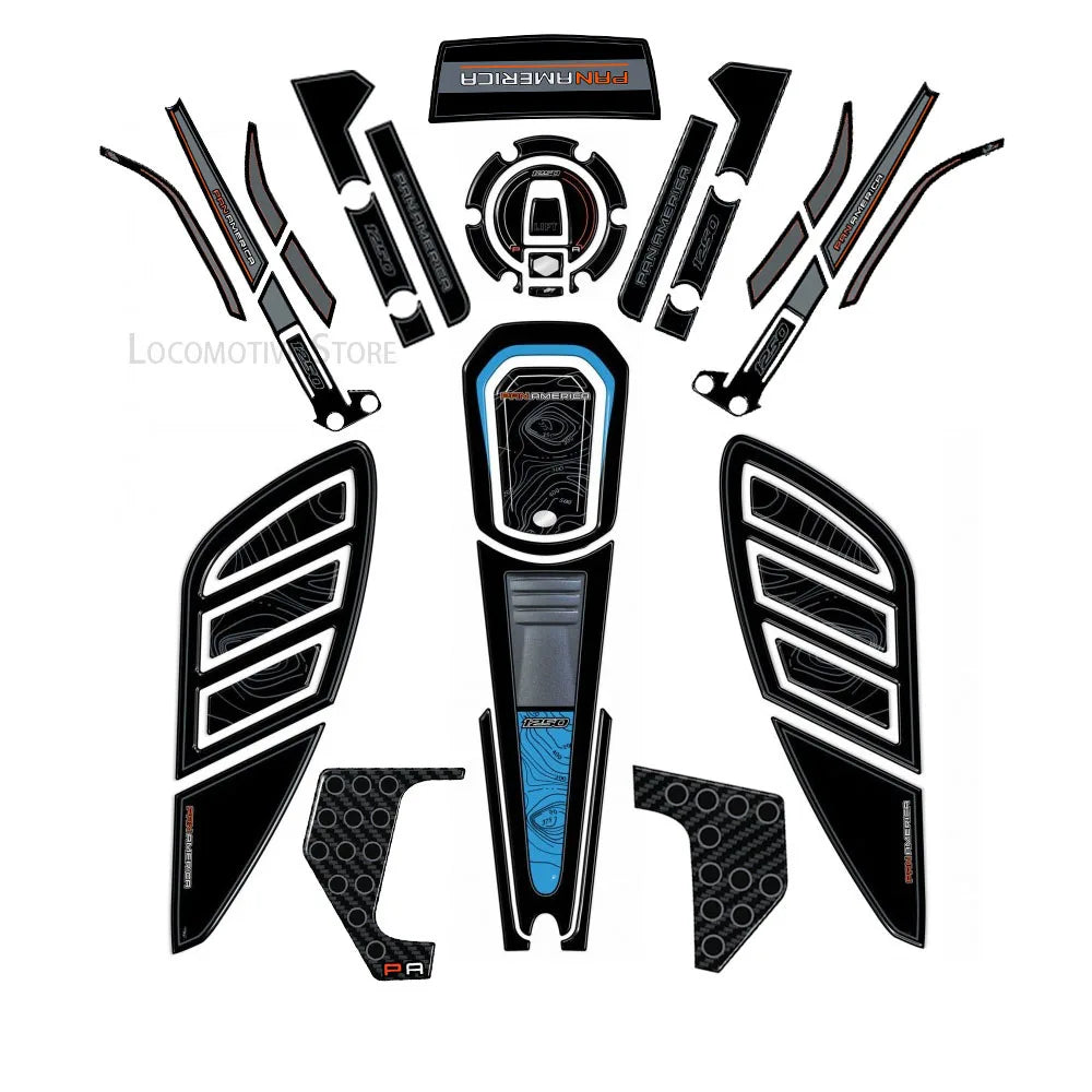 For Pan America 1250 Pan America 1250 Special Harley Davidson 3D Gel Epoxy Resin Sticker Tank Pad Protection Kit