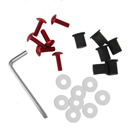 Black Metal Windscreen Bolt Kit Rubber Gaskets Allen Key for Harley Davidson Sportster XL 120