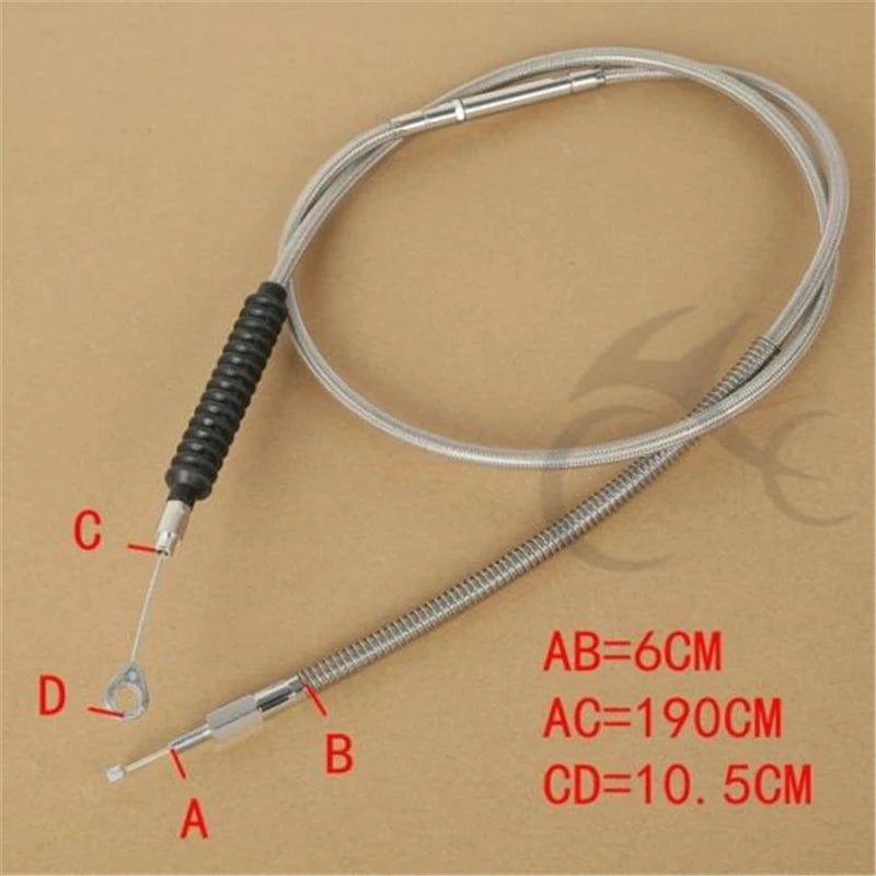 Motorcycle 74-4/5" Braided Clutch Cable For Harley Electra Street Glide Road King FLH FL 2008-2013 Classic
