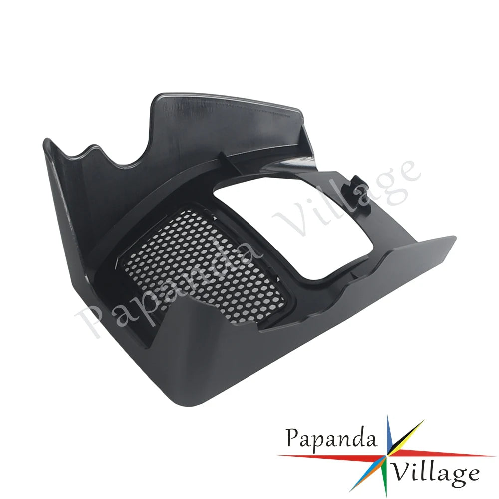 Black Plastic Radiator Front Chin Spoiler Cover Heat Reduction Protective For 2017-Up Harley Road King Street Road Electra Glide