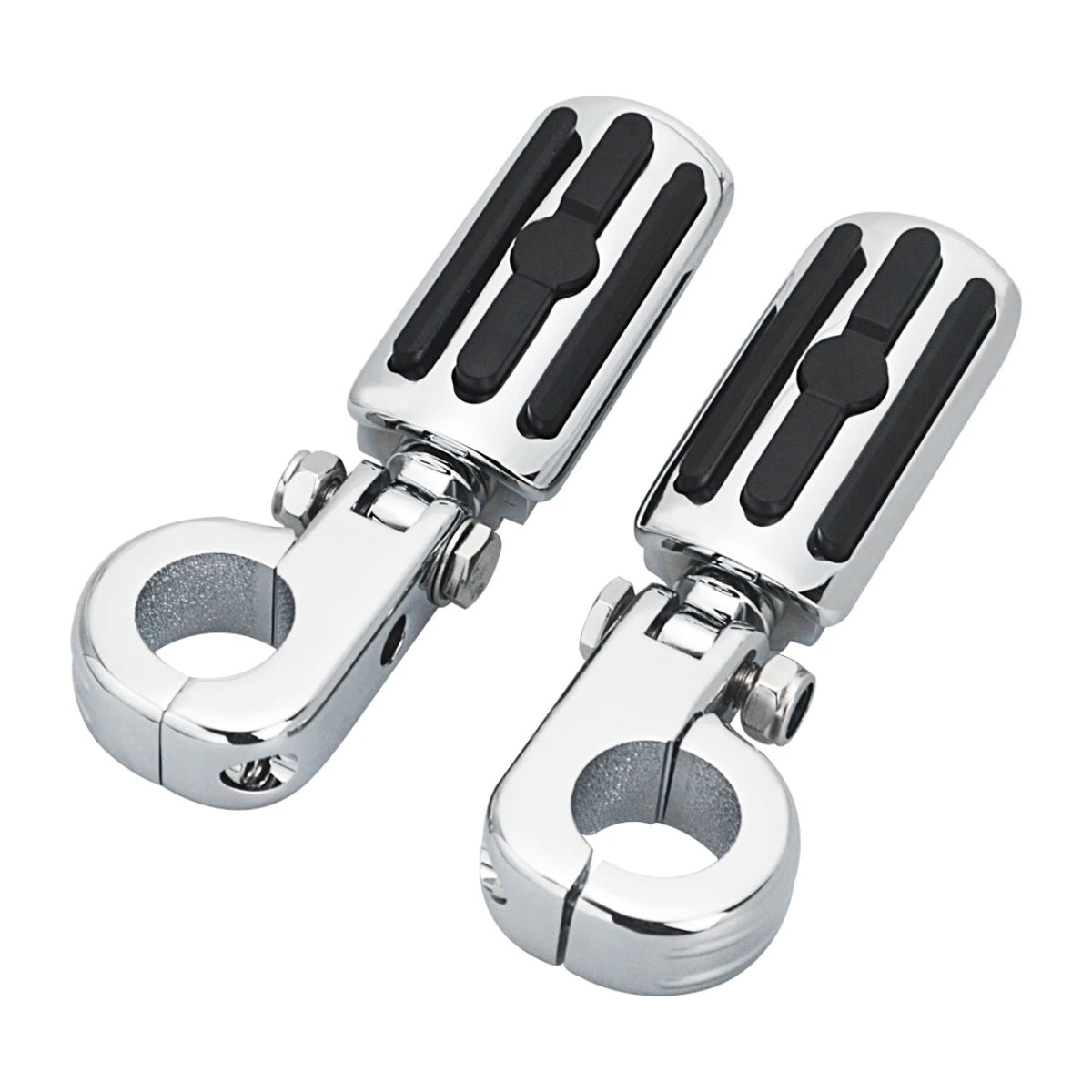 1 1/4" Motorcycles Highway Crash Bar Foot pegs Rest Clamps Engine Guard Mounts For Harley Honda Yamaha Kawasaki Davidson Softail