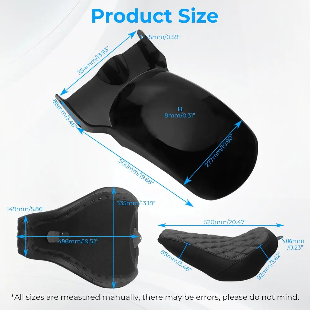 Fit For Harley Davidson Softail Fat Boy Breakout 2018-later Heavy-Duty Steel Iron Motorcycle Rear Fender +Solo Seat Cushion