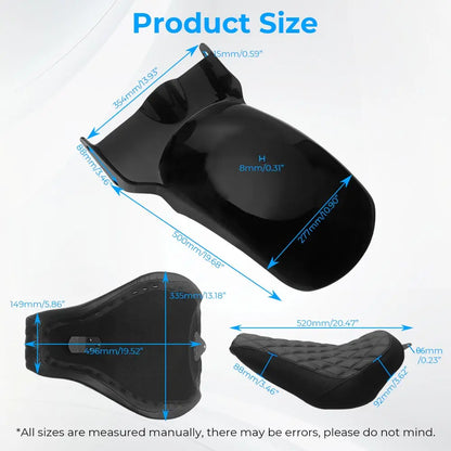 Fit For Harley Davidson Softail Fat Boy Breakout 2018-later Heavy-Duty Steel Iron Motorcycle Rear Fender +Solo Seat Cushion