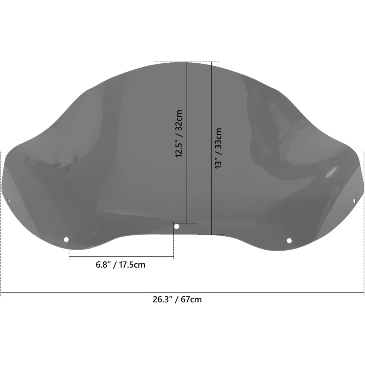 13” Motorcycle Windshield ABS Windscreen for Harley Dual Light Highway Road Glide 1998–2013 Touring Models 1999 2010 2012