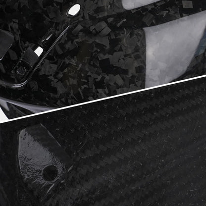 Glossy Forged Carbon Fiber OEM Replacement Front Motorcycle Fairing Cowl Black Color Compatible with for 2014-2023 Road Glide