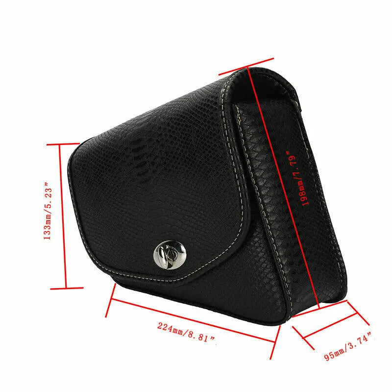 Motorcycle PU Leather Luggage Side Saddle Bag For Harley Sportster XL883 1200 Left Right Black Saddlebag Motorbike Accessories