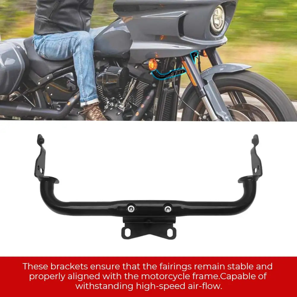 Front Fairing Lower Support Bracket Kit Fits For Harley Davidson Softail Low Rider Fxlrst Fxrst 2022-2026 Heavy Duty Iron Black