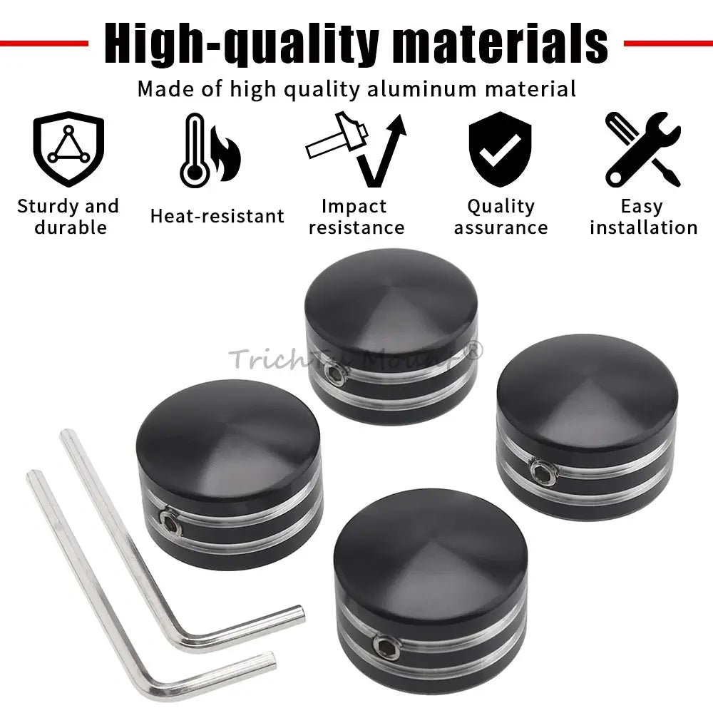 For Harley Twin Cam Big Twin 1340 Evo Sportster 1986-Later Motorcycle 4PC Spark Plug Head Bolt Cap Cover Head Bolt Topper Cover
